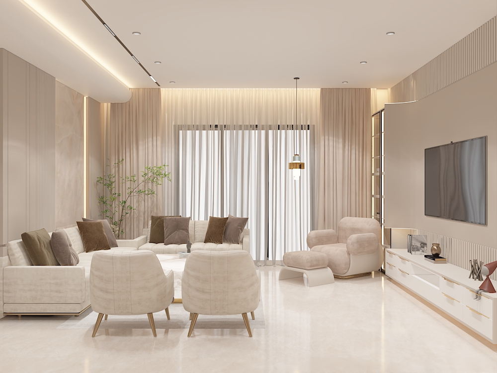 Sagar Project - Living Room by Virtual Design Studio